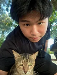 Me with Tidung Tabby Cat